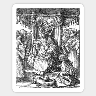 The Emperor, the Dance of Death - Hans Holbein Sticker